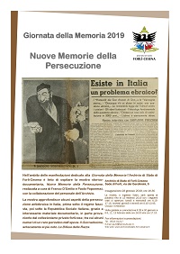 Locandina mostra Giornata della Memoria 2019