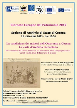 Locandina Giornate Europee del Patrimonio 2019