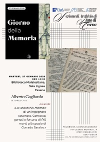 Locandina Giorno della Memoria Cesena