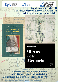Locandina Giorno della Memoria Forl&igrave;